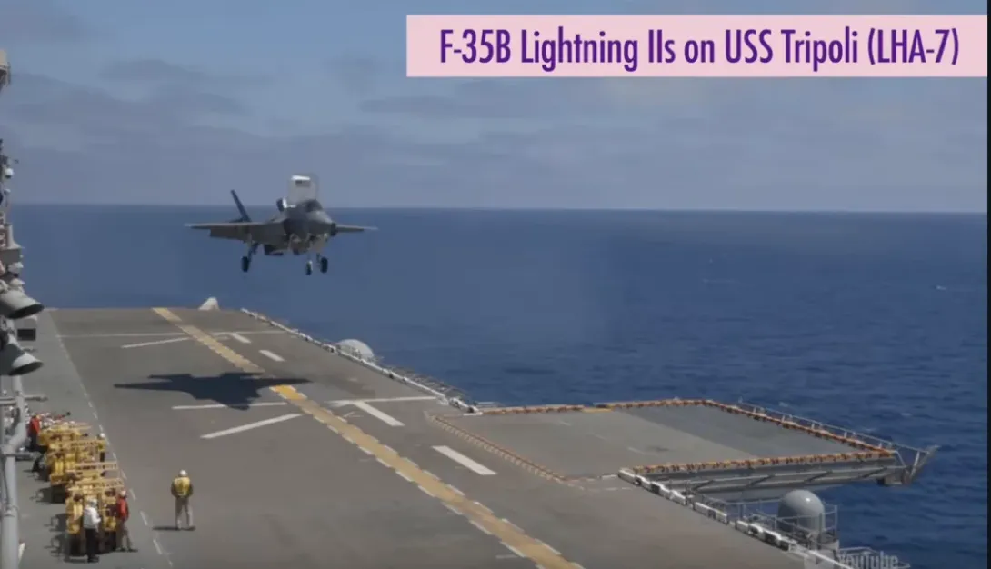 F-35B Fighter Jets in Crazy Action Aboard the Latest Lightning Carrie